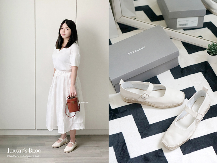 EVERLANE 美國慢時尚品牌｜瑪麗珍草編鞋穿搭分享 @Jujuxii&#039;s Blog