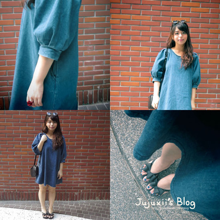 ::穿搭::悠閒輕便澎袖牛仔洋裝穿搭日記 @Jujuxii&#039;s Blog