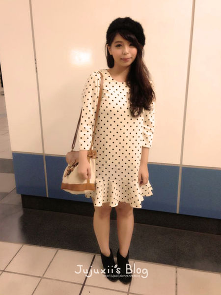 ::穿搭::Oct. 13, 2013法式點點魚尾洋裝秋日穿搭日記 @Jujuxii&#039;s Blog