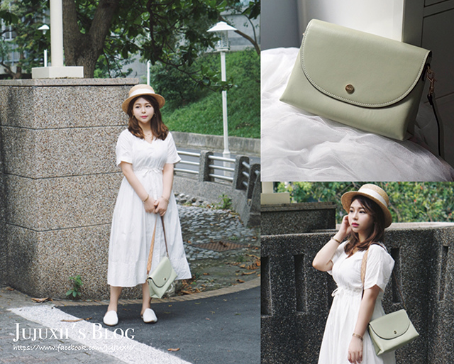 SAIME真皮輕巧格層方包｜夏日白洋裝穿搭分享 @Jujuxii&#039;s Blog