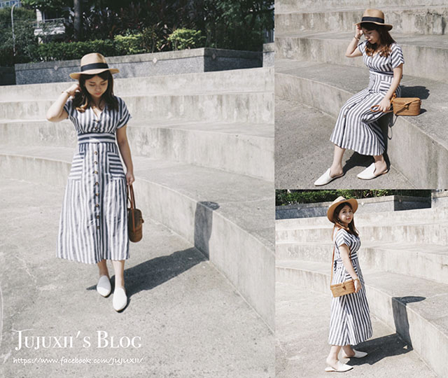 SHEIN 條紋洋裝穿搭｜兩套秋季洋裝 折扣碼分享 @Jujuxii&#039;s Blog