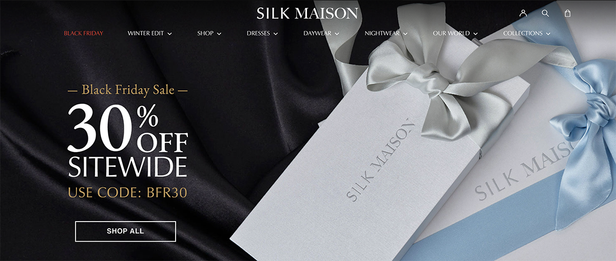 Silk Maison 黑五折扣碼低至七折｜羊毛大衣/絲質睡衣